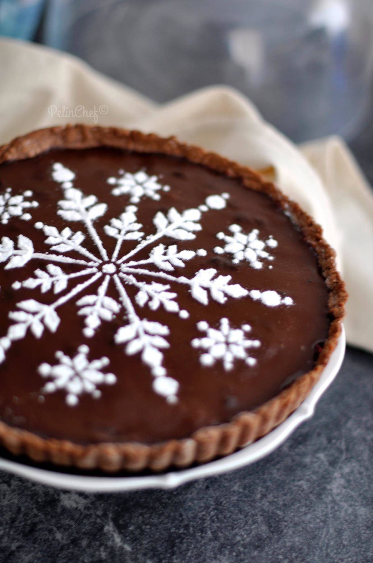 çikolatalı-frambuazlı-tart