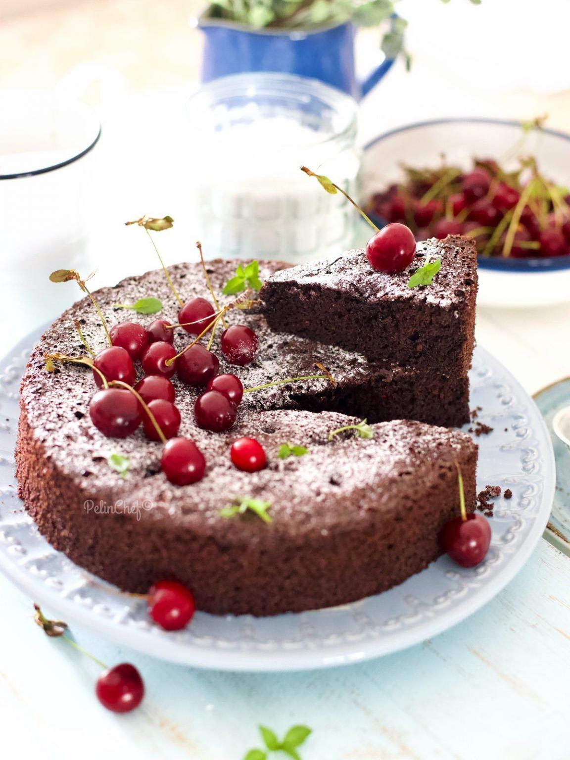Çikolatalı Vişneli Glutensiz Kek (Karabuğday Unlu) PelinChef
