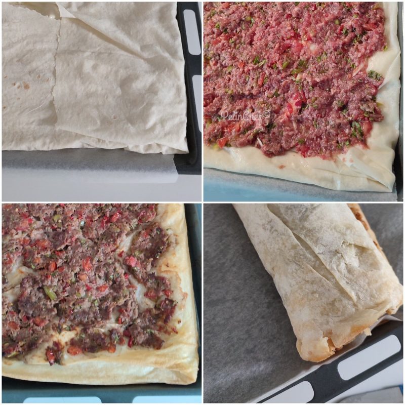 lahmacun böreği yapımı